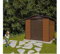 Abri de jardin métal imitation bois 4,20 m2 Yardmaster + kit d'ancrage