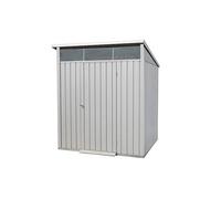 Abri de jardin métal MODERN - 3,32m² - Mono pente - Aluminium blanc G