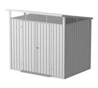 Abri de jardin métal MODERN - 4,45m² - Mono pente - Aluminium blanc G
