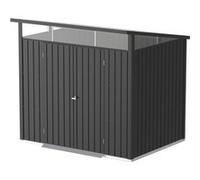 Abri de jardin métal MODERN - 4,45m² - Mono pente - Anthracite G