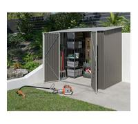 Abri de jardin métal toit plat 2,94 m2 Trigano + kit d'ancrage