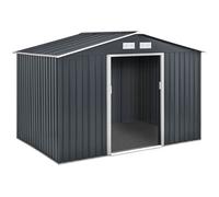 Habitat et Jardin – Abri de jardin métal Vegas – 5,29 m2 (4,83 m2 au sol) – Gris