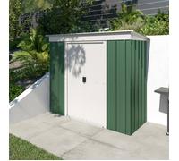 Abri de jardin métal vert Yardmaster 2,3 m² + kit d'ancrage