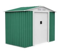 Abri de jardin métallique Gardiun Glasgow 6,30 m² - Vert / Blanc