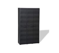 Abri de Jardin Meuble de Rangement avec 1/2/3/4 Etagères Noir/Noir et Gris 4 Shelves Noir