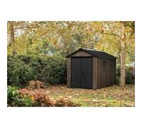 Abri de jardin modulable Newton Plus 7511/1175 Walnut en résine imitation bois surface hors tout 8,05 m² Keter