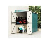 Abri de Jardin Mural Abri de Rangement d'Outils Rangement d'Equipement de Jardin Extérieur Vert 118x194x178 cm Acier 316221