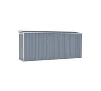 Abri de jardin mural Gris 118 x 382 x 178 cm Acier galvanisé