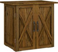Abri de jardin Outsunny, armoire à outils en bois, abri à outils résistant aux intempéries, abri à outils avec double porte, pour jardin, balcon, brun, 77 x 55 x 72 cm