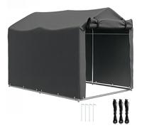 Abri de jardin - Outsunny - imperméable et résistant aux UV - cadre en métal - pour vélo, moto, outils - 2 x 1,6 x 1,65 m gris foncé