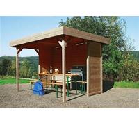 Abri de jardin - SOLID - Kiosque Regensburg - Bois massif - Toiture platte - Fenêtres