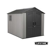 Abri De Jardin + Plancher Lifetime Stormdust En Résine Coloris Gris Et Gris Anthracite Ép.25 Mm Surface Extérieure 5,96 M²