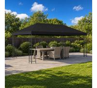 vidaXL Tonnelle 6 x 3 m avec parois latérales jaune polyester et acier 190