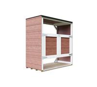 Abri de Jardin pour poubelles, Cache Poubelle extérieur 2x240L - Coffre de Rangement Exterieur, Armoire de Jardin, cabane de Jardin Exterieur - Timbela M980A-REDWOOD Red