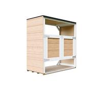 Abri de Jardin pour poubelles, Cache Poubelle extérieur 2x240L - Coffre de Rangement Exterieur, Armoire de Jardin, cabane de Jardin Exterieur - Timbela M980A-HARVEST Honey