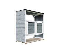Abri de Jardin pour poubelles, Cache Poubelle extérieur 2x240L - Coffre de Rangement Exterieur, Armoire de Jardin, cabane de Jardin Exterieur - Timbela M980A-CAVERN Steel