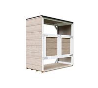 Abri de Jardin pour poubelles, Cache Poubelle extérieur 2x240L - Coffre de Rangement Exterieur, Armoire de Jardin, cabane de Jardin Exterieur - Timbela M980A-TERRA Brown