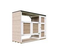 Abri de Jardin pour poubelles, Cache Poubelle extérieur 2x240L - Coffre de Rangement Exterieur, Armoire de Jardin, cabane de Jardin Exterieur - Timbela M981A-TERRA Brown