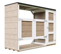 Abri de jardin pour poubelles, cache poubelle extérieur 2x240l marron