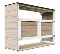 Abri de jardin pour poubelles, cache poubelle extérieur 3x240l marron