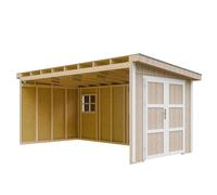 Abri de Jardin Qualité Premium 11,47 m² - H231x248x530 cm - Construction de Panneaux LP Smartside - sans Plancher e paroi latérale - Timbela M940B-TERRA Brown