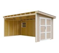 Abri de Jardin Qualité Premium 11,47 m² - H231x248x530 cm - Construction de Panneaux LP Smartside - sans Plancher e paroi latérale - Timbela M940B-TERRA Brown