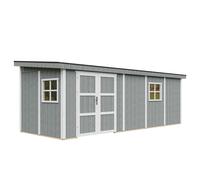 Abri de jardin qualité premium 14,3 m² - h231x248x648 cm - gris