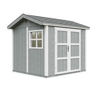 Abri de Jardin Qualité Premium 5,9 m² - H252x250x294 cm - Construction de Panneaux LP Smartside - avec Un Sol et des bardeaux bitumineuxs - Timbela M913A-CAVERN Steel