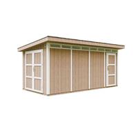 Abri de Jardin Qualité Premium 8.52+2.95 m² - Cabane de Jardin Exterieur Cabane de Jardin - Timbela M905C - TERRA BROWN