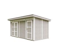Abri de Jardin Qualité Premium 8.52+2.95 m² - Cabane de Jardin Exterieur Cabane de Jardin - Timbela M905C - TUNDRA GREY