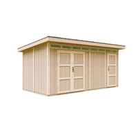 Abri de jardin qualité premium 8.52+2.95 m² garage moto exterieur - beige