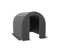 Abri de jardin rangement extérieur dim. 2,4L x 1,8l x 1,9H m - porte zippée - acier galvanisé PE gris