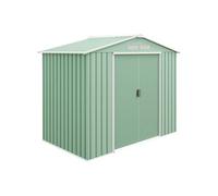 Outsunny Abri de jardin 2,5 m² Remise pour outils avec fondation, porte verrouillable Vert clair