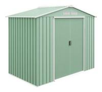 Outsunny Abri de jardin 2,5 m² Remise pour outils avec fondation, porte verrouillable Vert clair