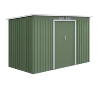 Abri De Jardin - Remise Pour Outils - Cabanon Portes Verrouillables - Dim. 2,8l X 1,3l X 1,72h M - Tôle D'acier Gris Vert
