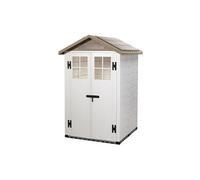 Abri de jardin résine 1,97 m2 beige/marron evo 120