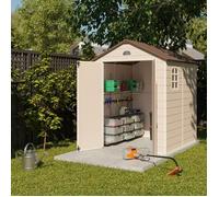 Abri de jardin résine beige Trigano 3,16 m² + kit d'ancrage