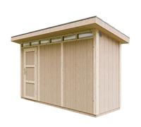 Abri de jardin + sol + carreaux de bitume - Abri à outils L161xL411xH239 cm - TIMBELA M902