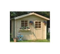 Abri Jardin Bois "Sologne" - Modèle Imprégné (Vert) - 8.88 M² - 2.98 X 2.98 X 2.39 M - 28 Mm Vert
