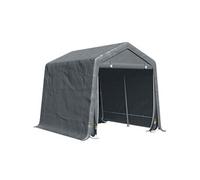 Outsunny Abri de Jardin, Tente de Stockage, 2 Portes zippées, Cadre métallique, abri de vélo, Protection Contre la Pluie légère et Le Vent, 280 x 240 x 240 cm, Gris foncé