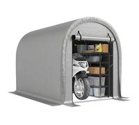 Abri de jardin - tente de stockage - Outsunny - anti-UV pour moto et tondeuse - acier galvanisé et PE - 159x240x185cm - gris clair