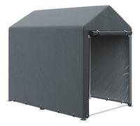 Abri de jardin tente de stockage portable abri de vélo garage pour extérieur avec cadre en métal galvanisé et grande porte, 1,2 x 1,8 m gris foncé G