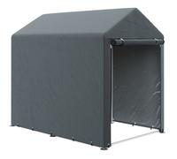 Abri de jardin tente de stockage portable avec cadre en métal galvanisé et grande porte, 1,2 x 1,8 m