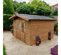 Abri de jardin 11.97m² brun doré tha3030.02t