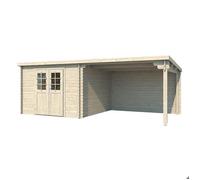 Eden Partenaire Jardin Abri de Jardin + Auvent en Bois d’Epicéa Brut 18 m² - CA2977