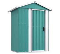 vidaXL Abri de Jardin Vert 126x97,5x177 cm Acier galvanisé, Rangement de Jardin pour Les Outils, Rangement pour Outils d'extérieur, abris à Outils