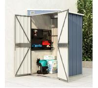 Abri de jardin - VIDAXL - 118x100x178 cm - Acier galvanisé - Double ouverture - Gris