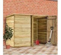 Abri de jardin - VIDAXL - 232x110x170 cm - Bois de pin traité - Double porte - Résistant aux intempéries