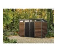 Abri de jardin WALNUT Signature 117 en résine coloris noyer - 7,4 m² - KETER