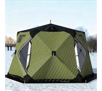 Abri de pêche à glace isolé portable pour plusieurs personnes, centre thermique avec tissu Oxford durable